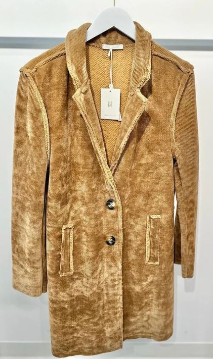 COZY CORDUROY MID LENGTH COAT