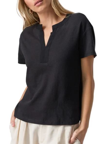 EASY BREEZY PEASANT TEE