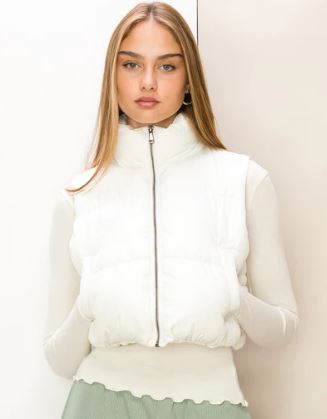 INSTANT CONFIDENCE CROP PUFFER VEST