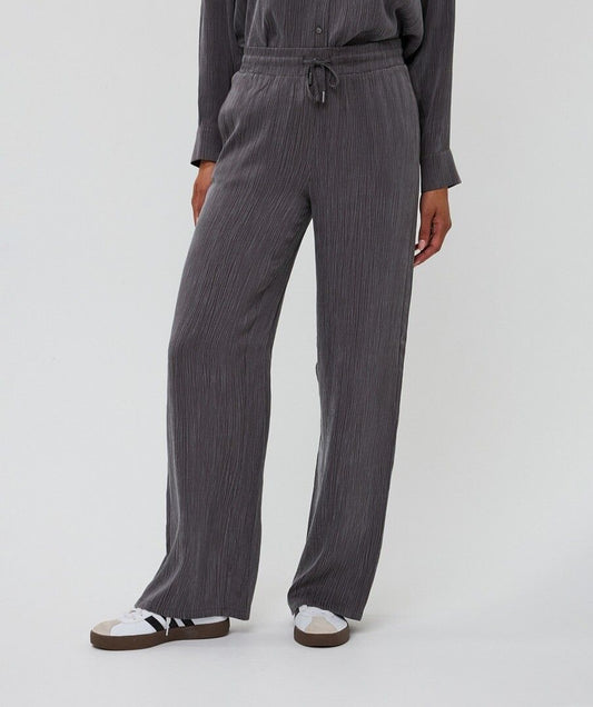 Trousers wide crinkle cupro
