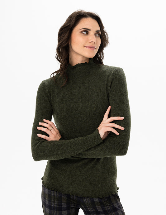 FUNNEL NECK L/S SWEATER