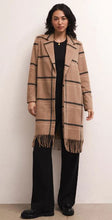 Load image into Gallery viewer, YNEZ FRINGED PLAID COAT

