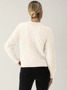 CABLE MOCK NECK SWEATER