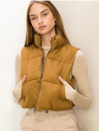 INSTANT CONFIDENCE CROP PUFFER VEST