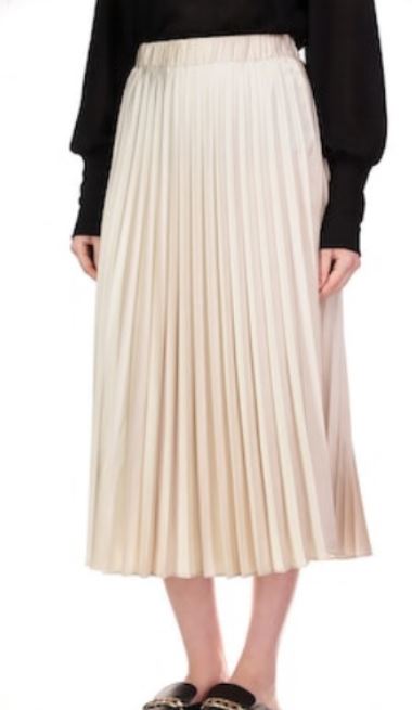 EVERYDAY PLEATED SATIN SKIRT
