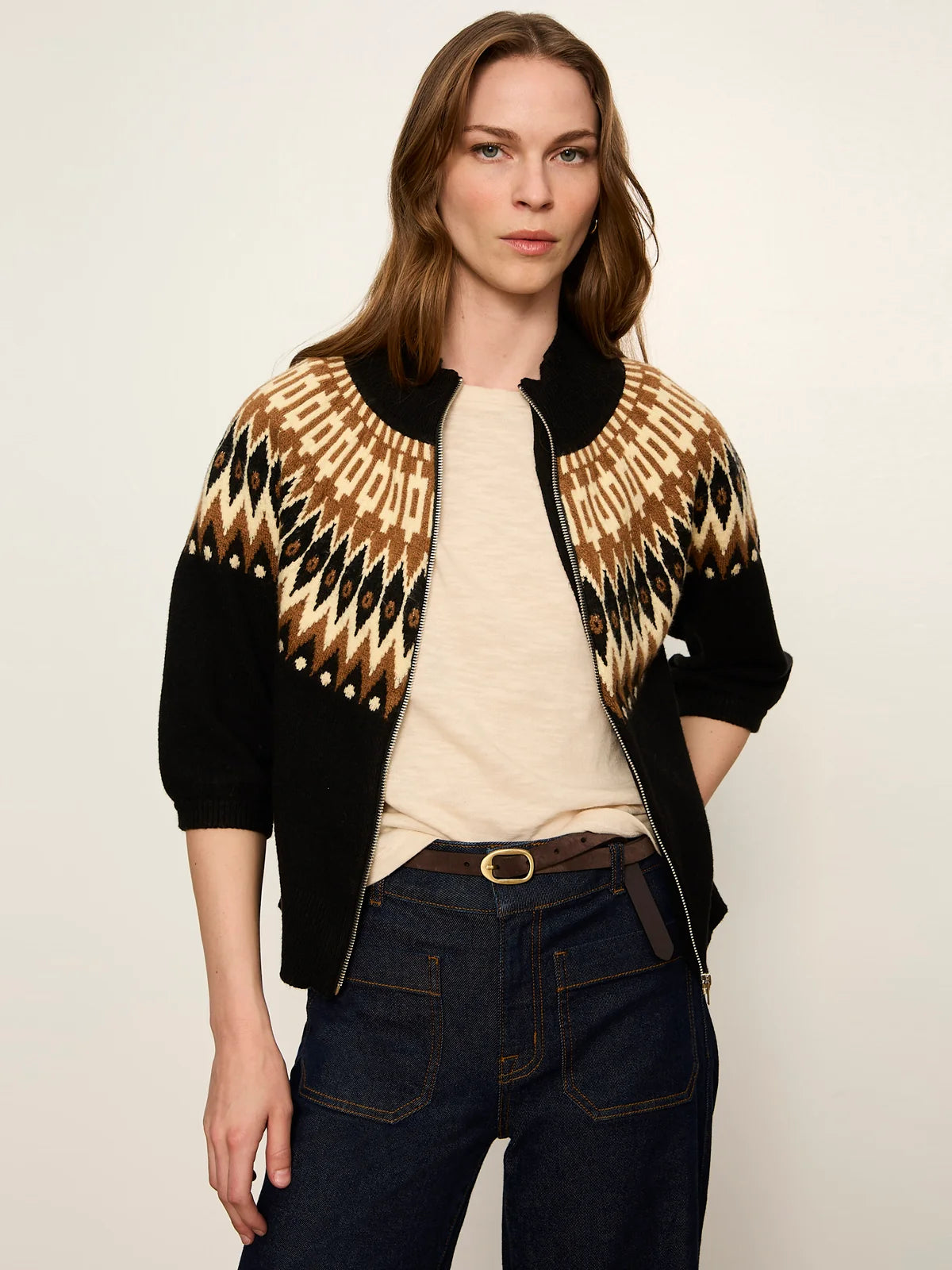 Fairisle Zip UP - Sanctuary