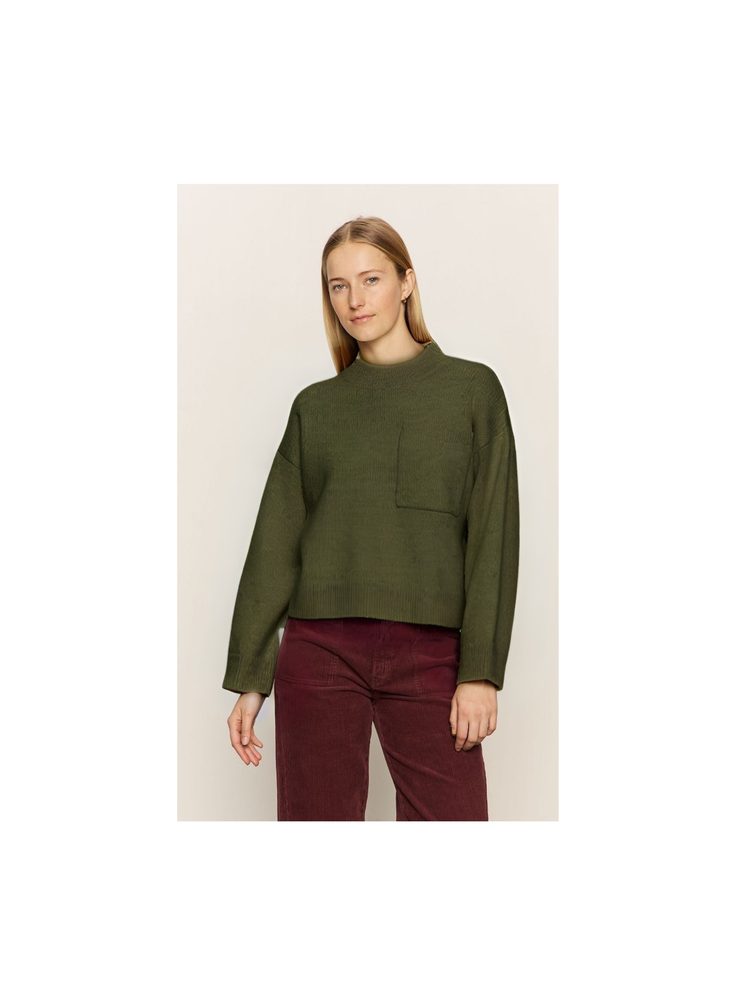 ONE POCKET CREW SWEATER