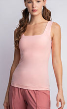 Load image into Gallery viewer, BUTTER FABRIC SQUARE NECKLINE SLEEVELESS TANK TOP
