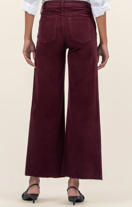 MEG HIGH RISE FAB AB WIDE LEG RAW HEM-LONG INSEAM