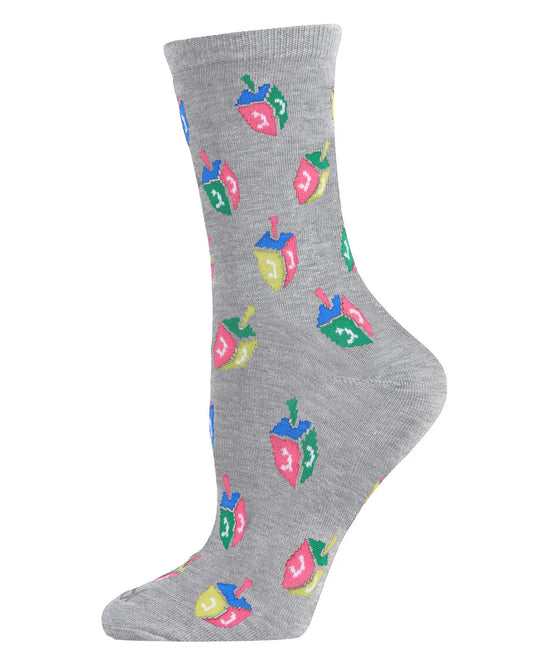 Dreidel Holiday Crew Socks