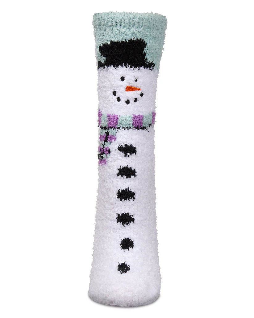 Snowman Mistle Toes Cozy Crew Socks