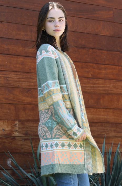 Geometric Cardigan