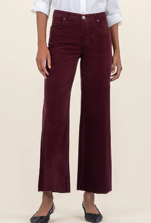 MEG HIGH RISE FAB AB WIDE LEG RAW HEM-LONG INSEAM