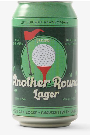 Men's balls and tees beer can sock