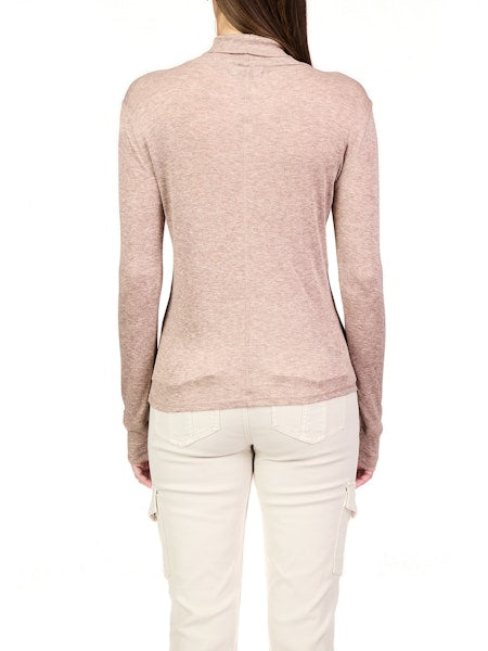 EXPOSED SEAMS MOCK NECK