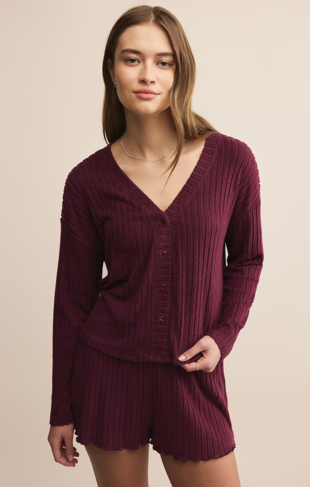 MARIA RIB CARDIGAN