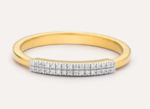 Load image into Gallery viewer, DIAMOND BAR NONE BAND STACKABLE RING
