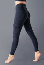 Load image into Gallery viewer, Butter Yoga Fabric, Hi Waist Cargo Yoga Pants

