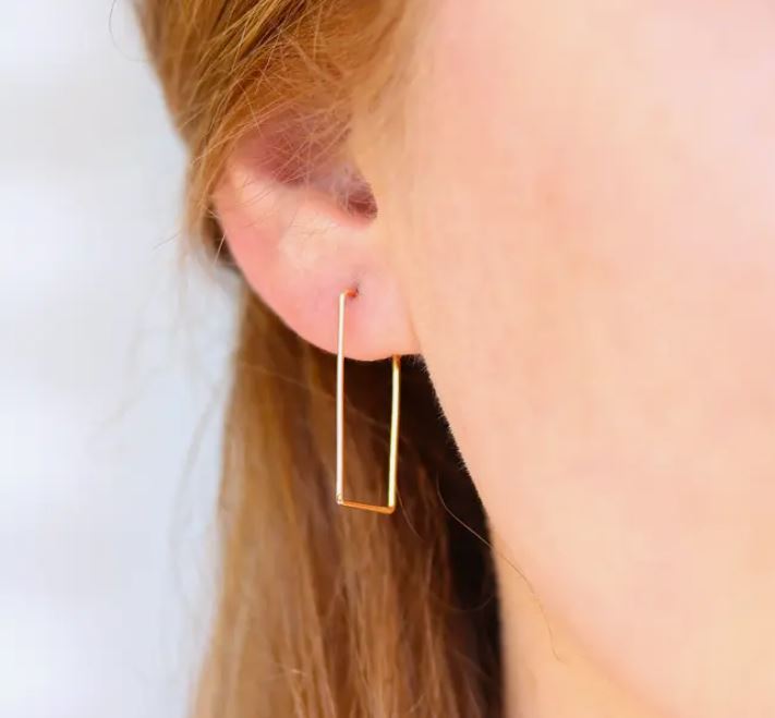 Rectangle Hoop Earrings
