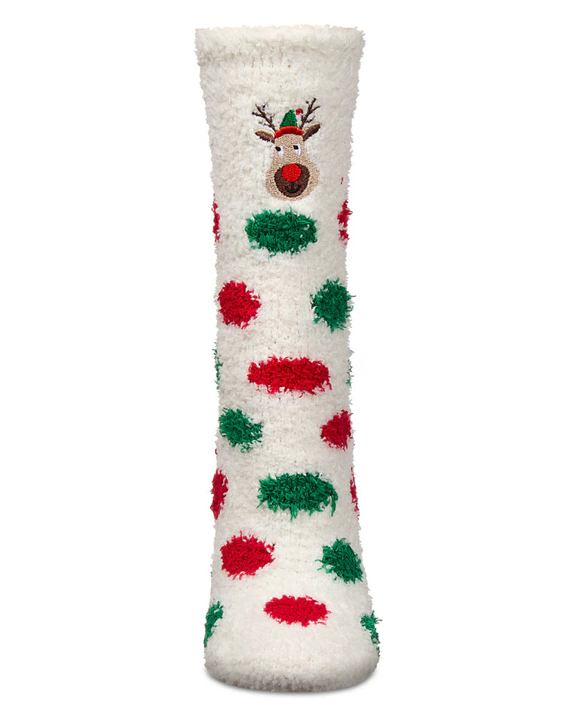 Reindeer Mistle Toes Cozy Crew Socks