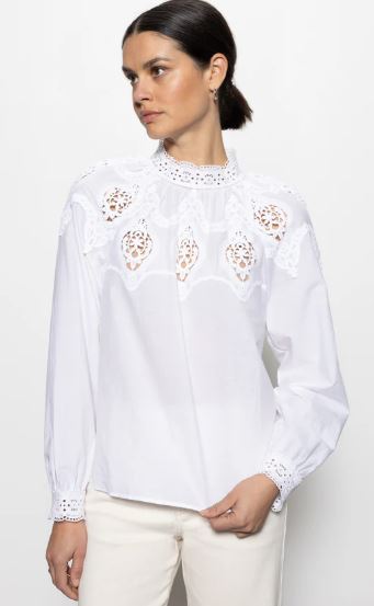 LACE POPOVER BLOUSE