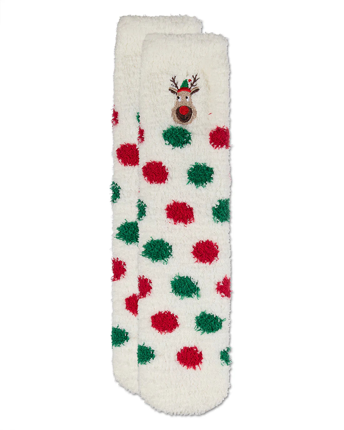 Reindeer Mistle Toes Cozy Crew Socks
