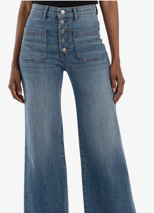 MEG HIGH RISE WIDE LEG EXPO BTN RAW HEM PATCH PKTS