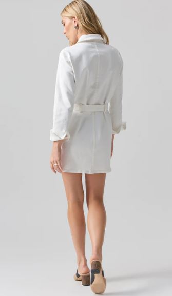 TIE WAIST DENIM DRESS