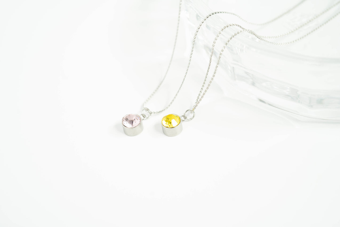 Stainless Steel Round Birthstone Charm (8mm)
