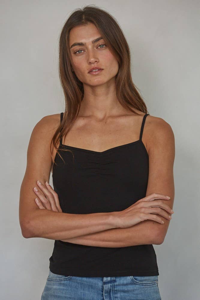 By Together - L8502 | Knit Cotton Spandex Jersey V-Neck Cami Top