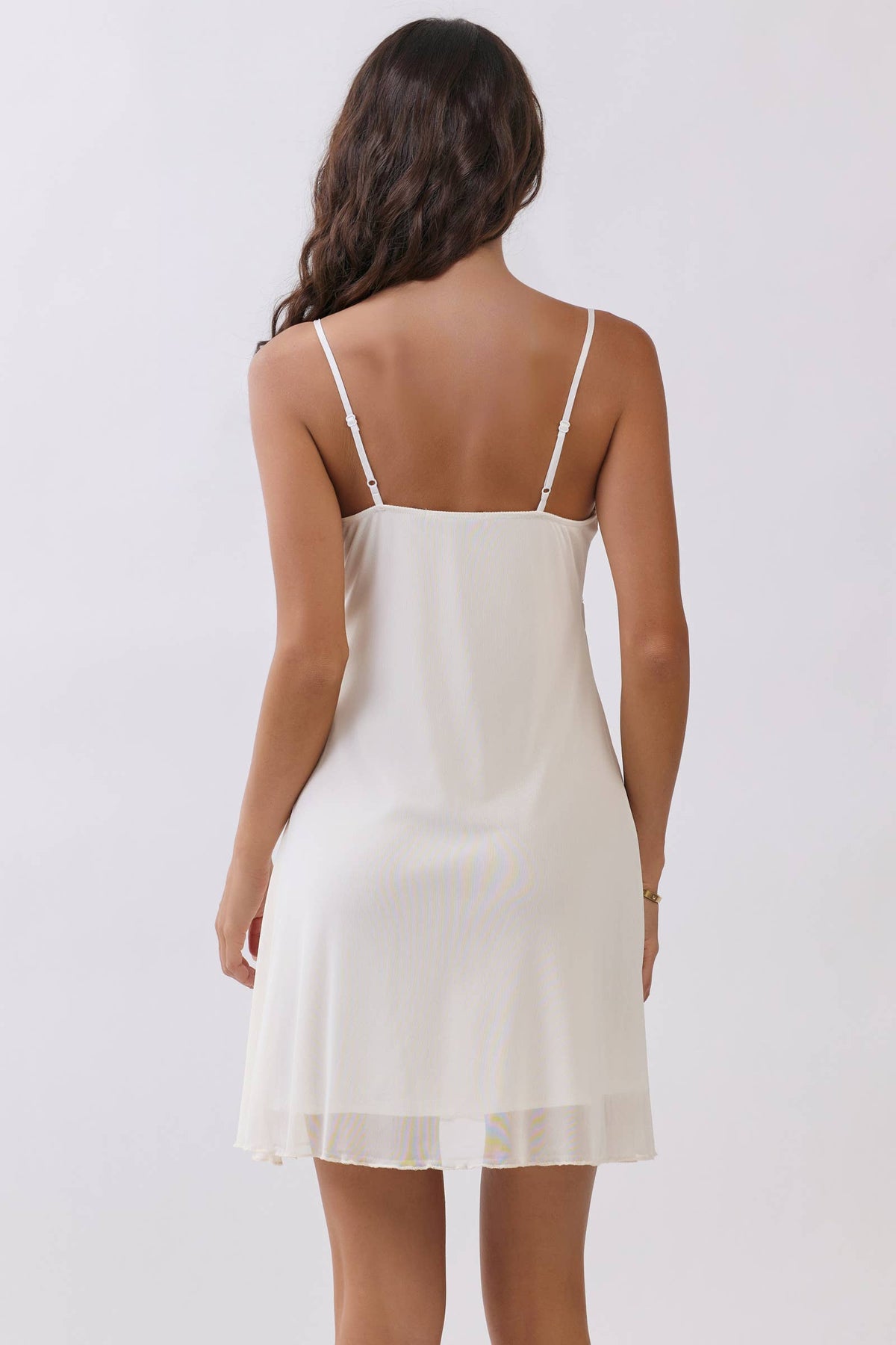 BABYDOLL LACE TRIMMED SLIP MINI DRESS - Heart & Hips