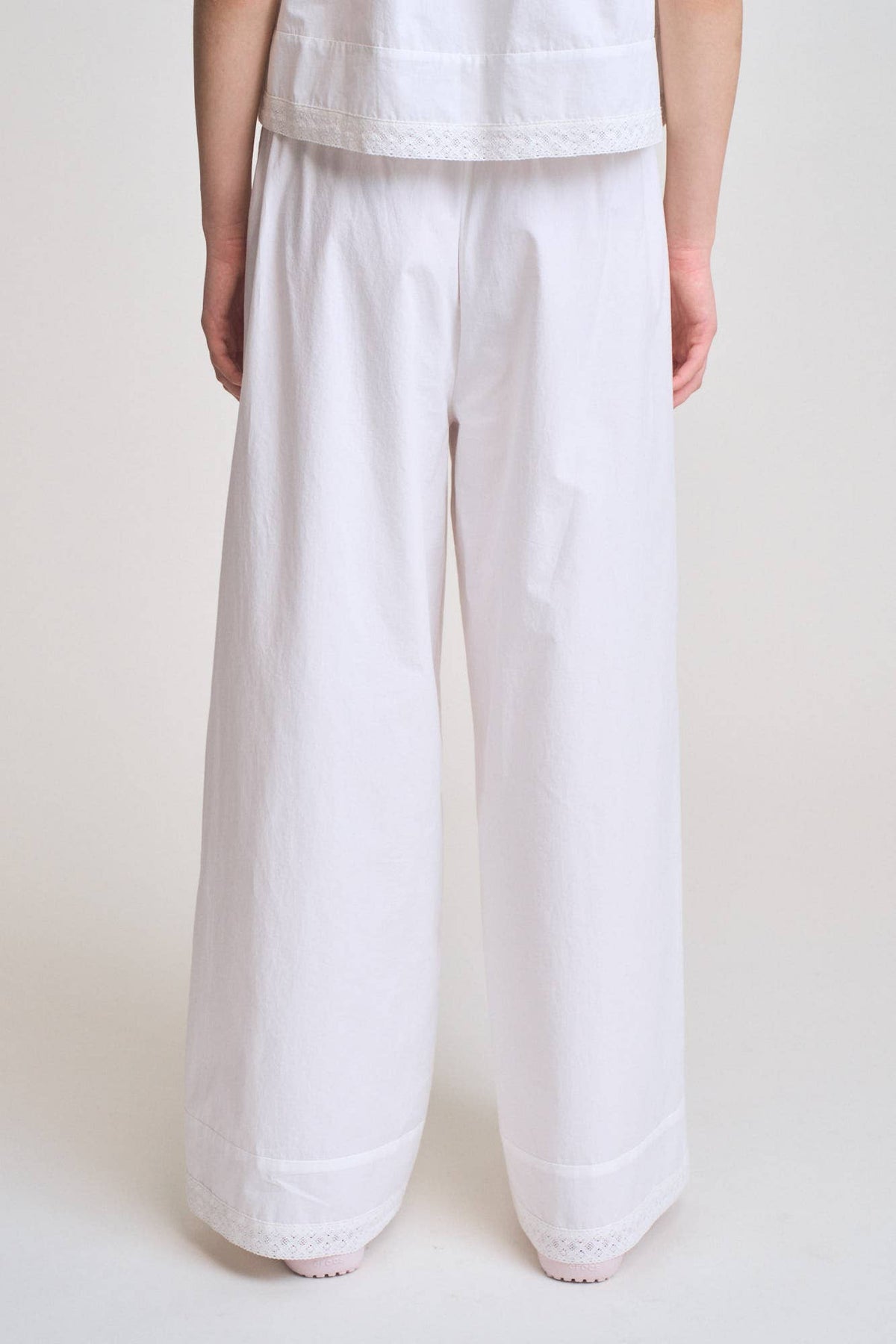 Grade & Gather - 50909 - EYELET HEM DETAILED COTTON PANTS
