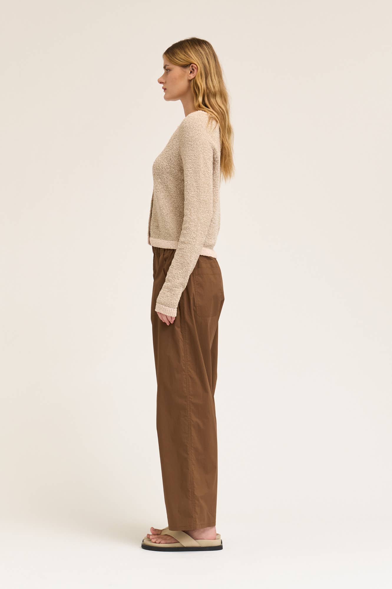 Grade & Gather - 50964 - POPLIN COTTON LOOSE FIT PANTS