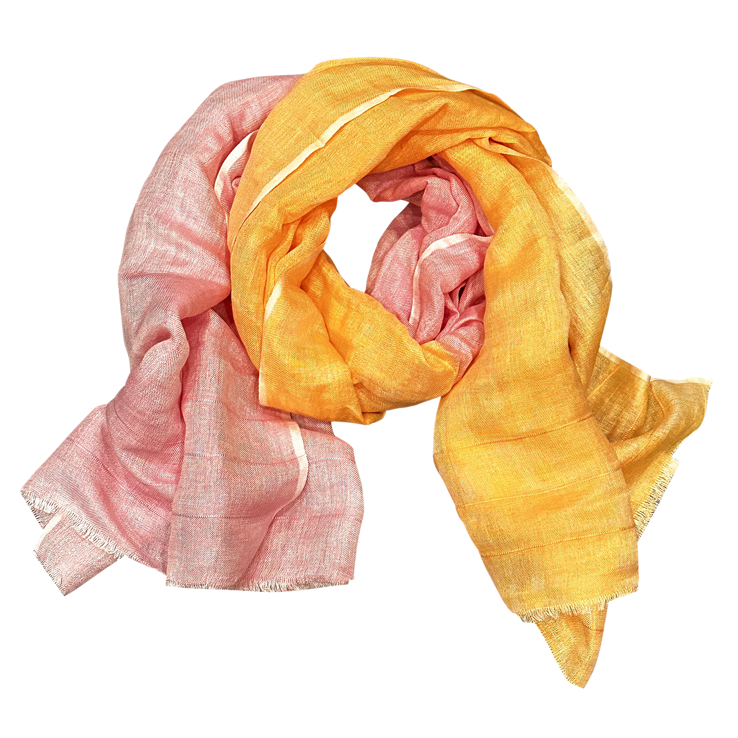 Chloe & Lex - Pure Linen with Feather Fringe Lightweight Scarf for Women