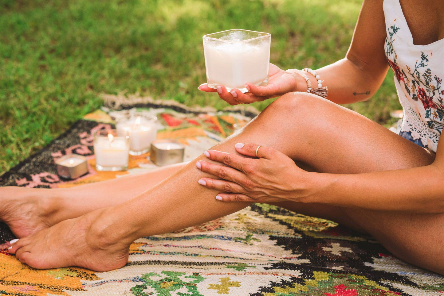 Creative Energy Candles - Hannah Lily, Rose & Grapefruit: 2-in-1 Soy Lotion Candle