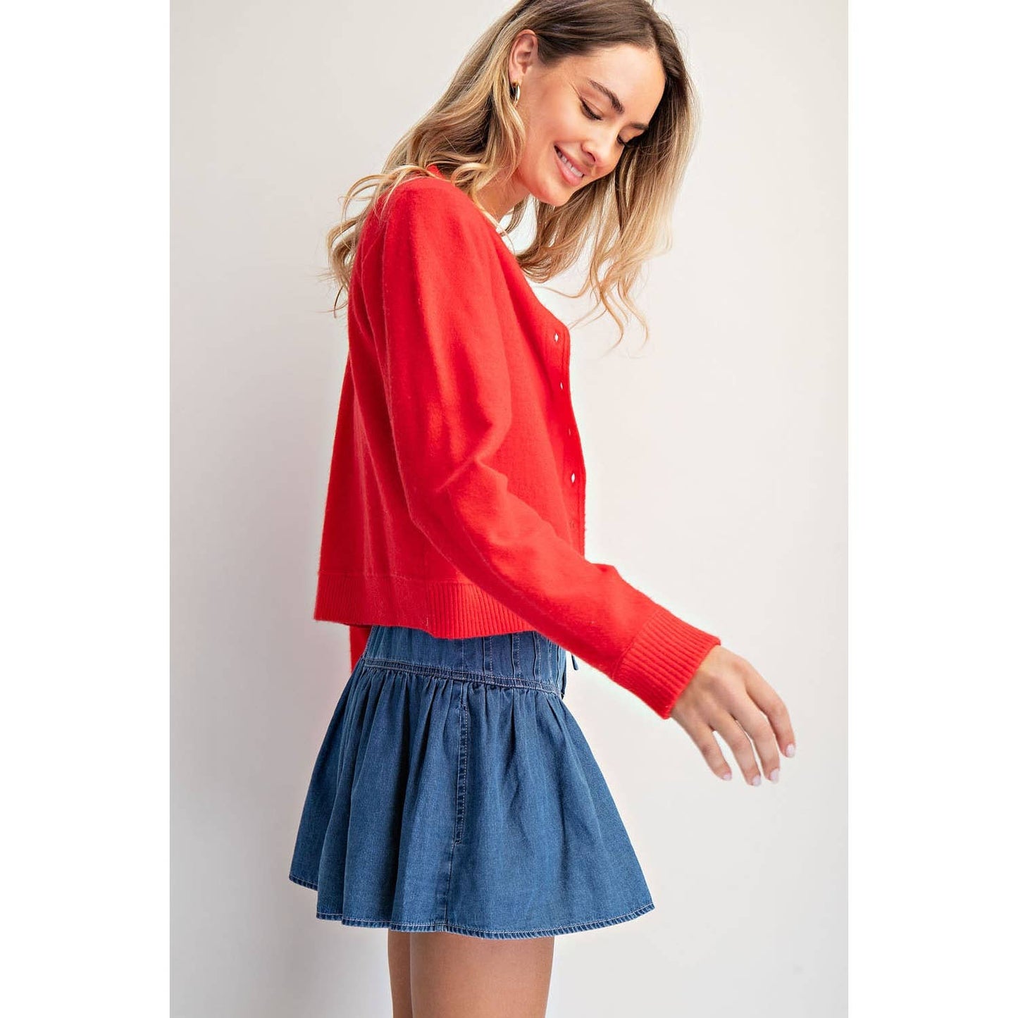COTIERRA - SOLID CASHMERE CARDI
