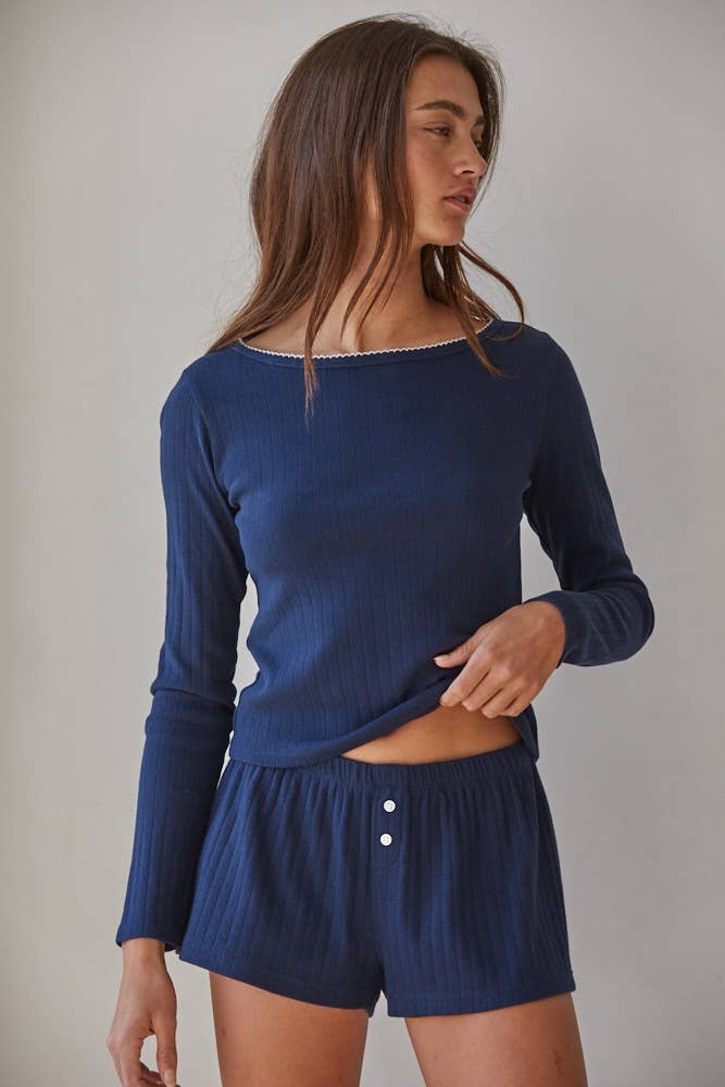 By Together - L8622 | Knit Polyester Rayon Spandex Pointelle Long Sleeve