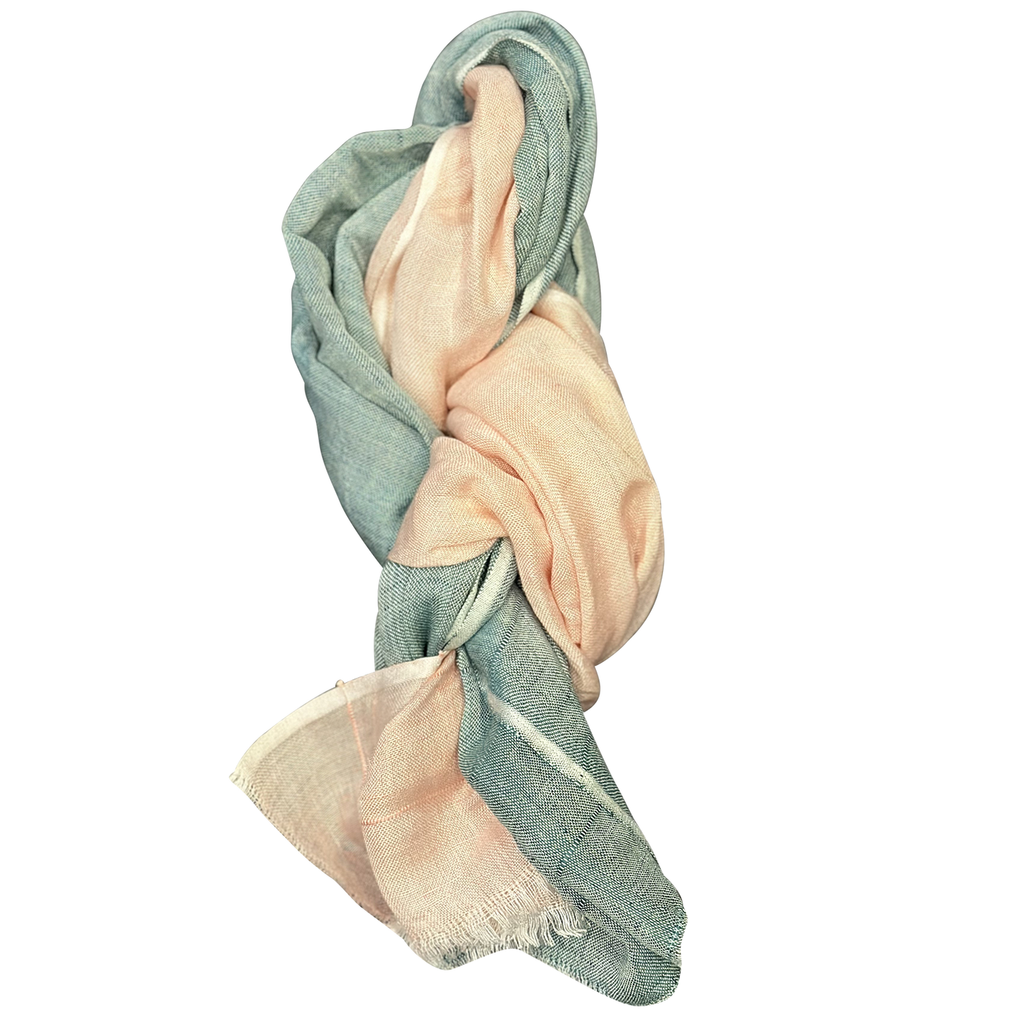 Chloe & Lex - Pure Linen with Feather Fringe Lightweight Scarf for Women