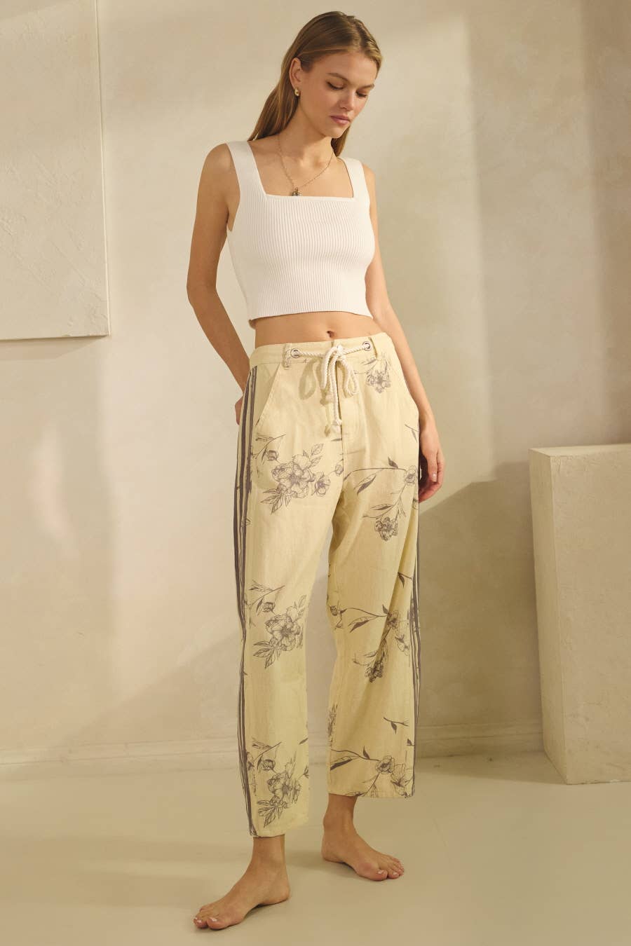 Oddi - Printed Pull-on Pants