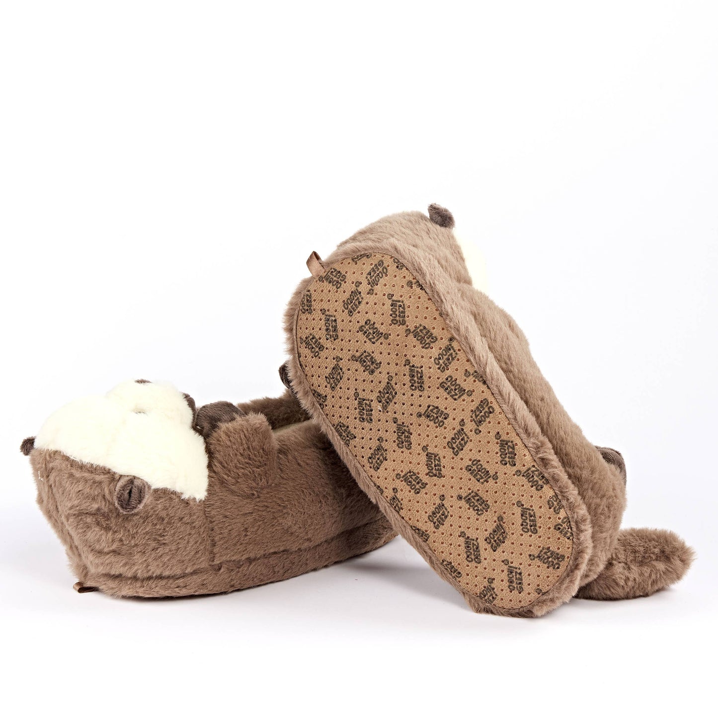 Oooh Yeah/Sock It Up/Oooh Geez Slippers - Abe the Otter | Women's Funny Fluffy Animal Cozy Slippers