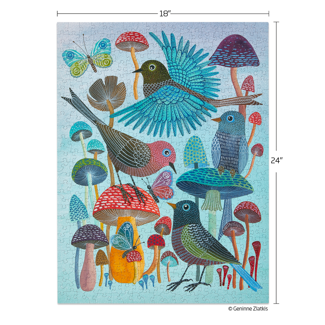 WerkShoppe - Mushroom Garden Puzzle | 500 Piece Puzzle
