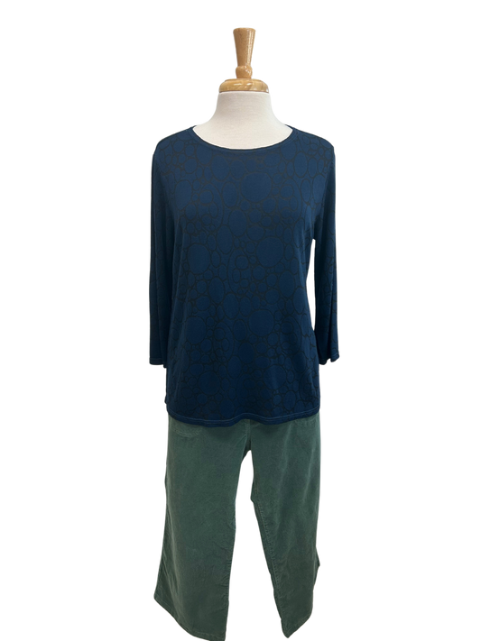3/4 Sleeve Boatneck Top