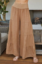 Load image into Gallery viewer, LINEN TIERED PALAZZO PANT
