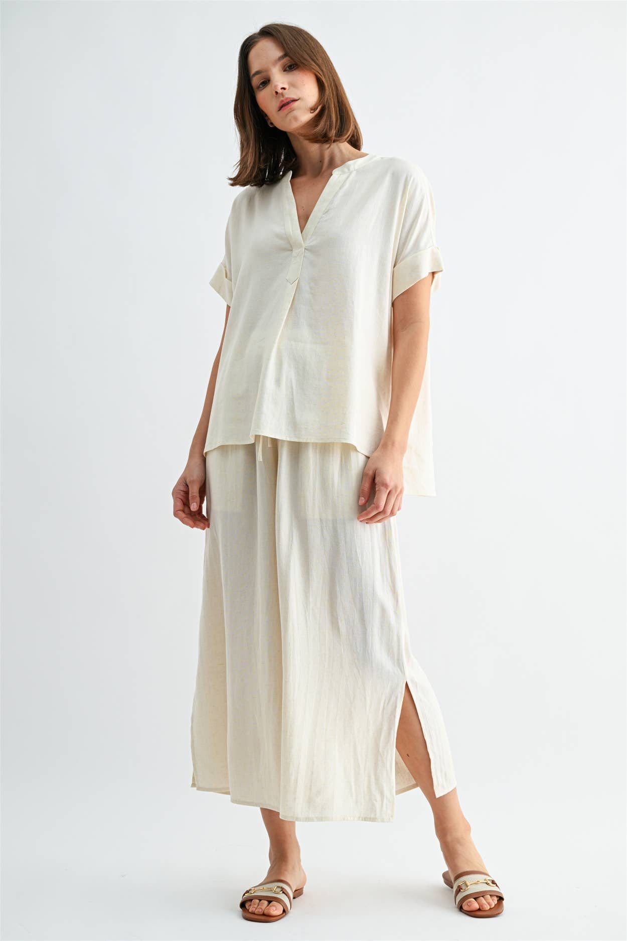 V NECK DOLMAN TOP