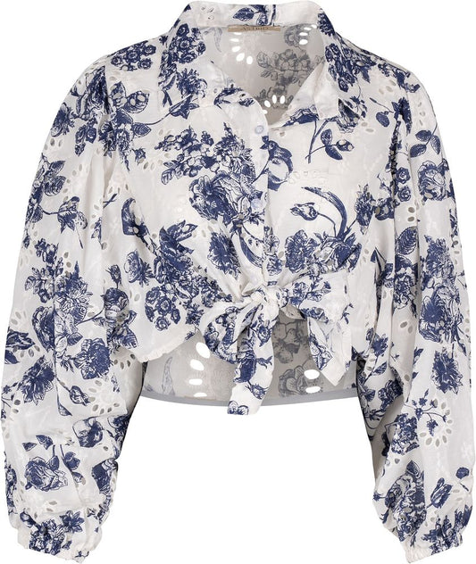 Button Front Tie Top