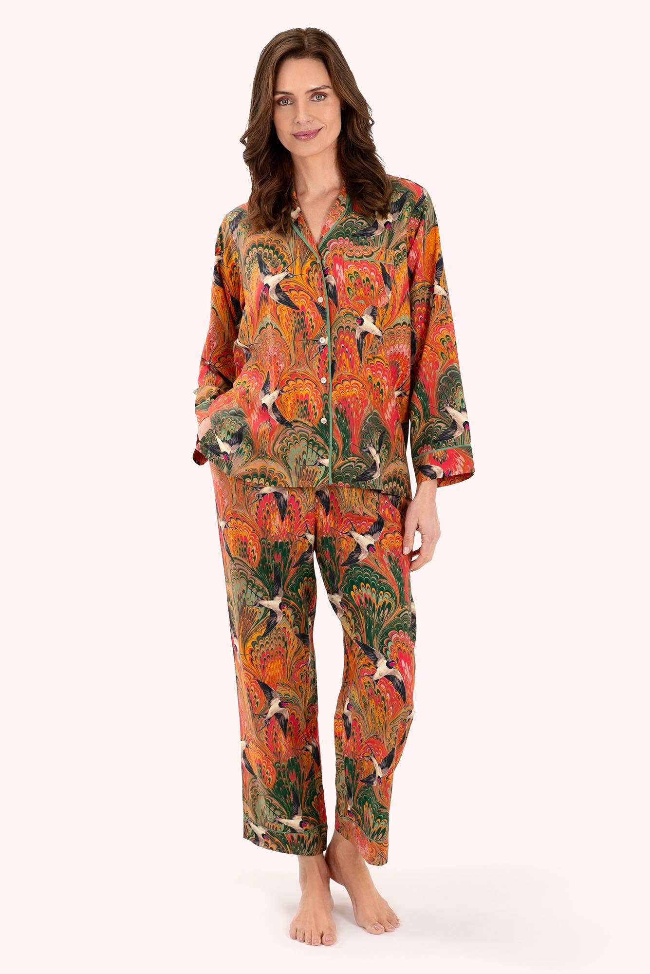 Powder Design inc - US - Supersoft Marbled Swallows Pyjamas - Medium