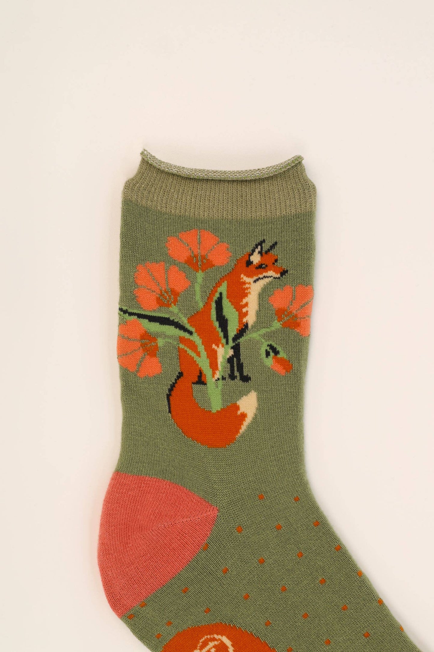 Powder Design inc - US - Fox in a Meadow Ankle Socks - Sage
