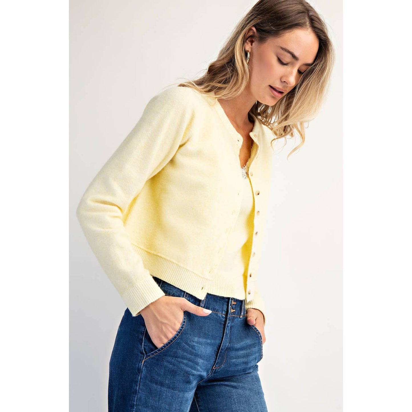 COTIERRA - SOLID CASHMERE CARDI
