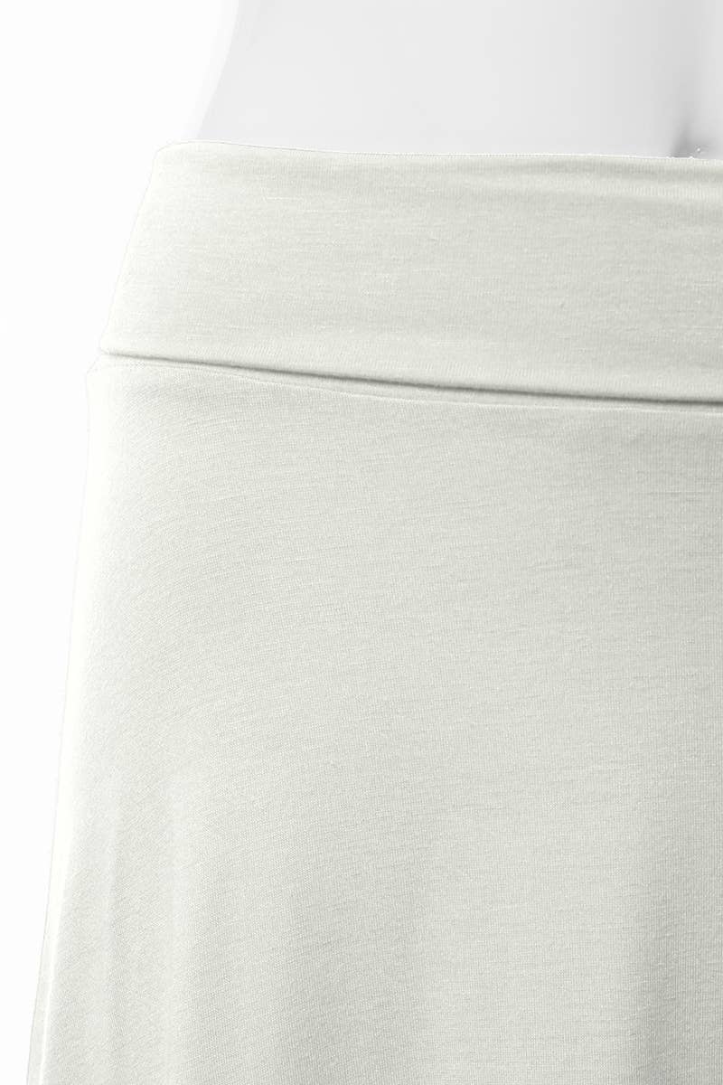 High Waist Elastic Flared Midi Skirt - NINEXIS