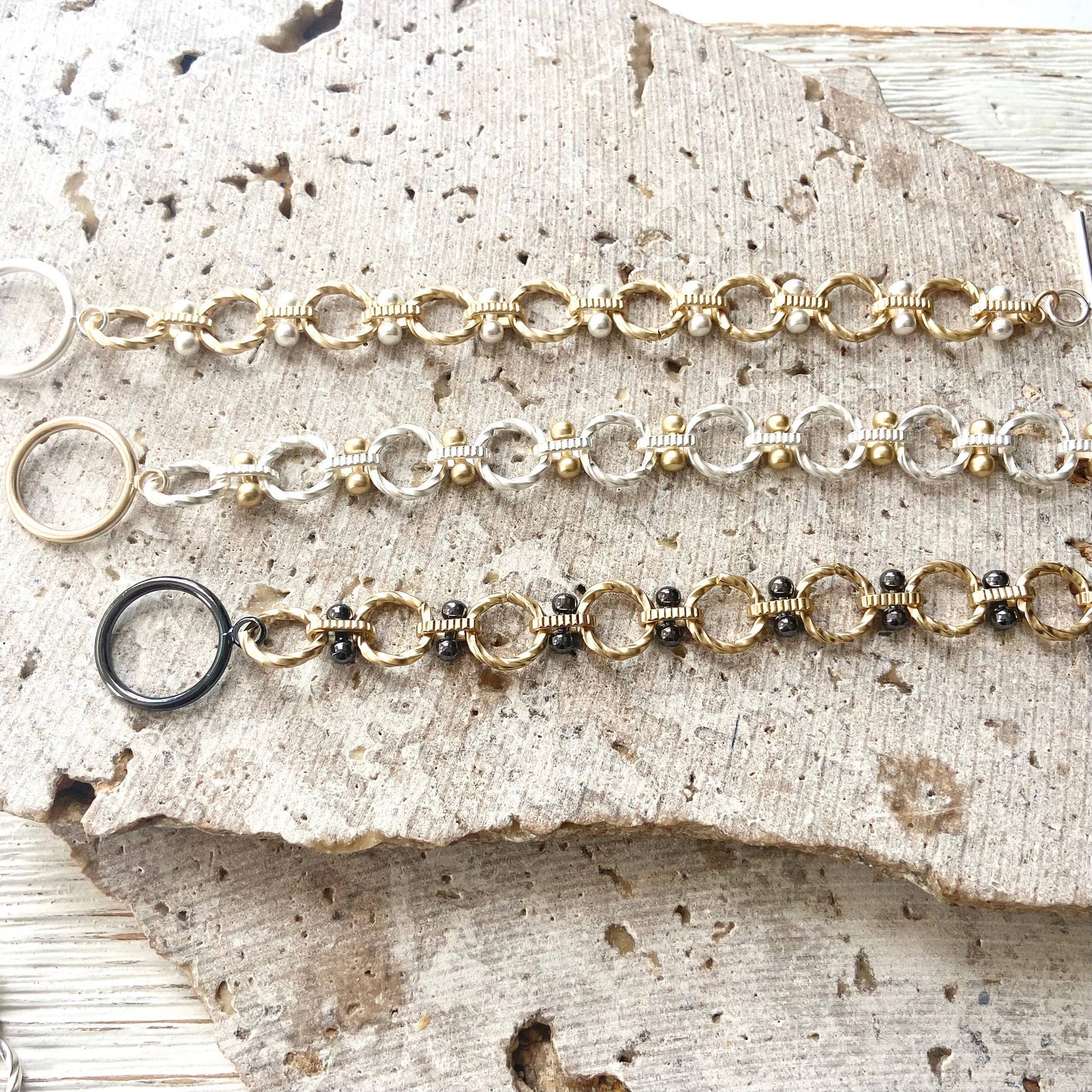 Matte Gold, Silver Bracelets